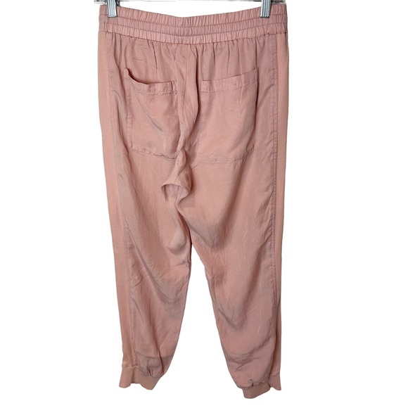 Veronica Beard Joggers Womens Chambray Elastic High Rise Pockets Stretch Pink 8 - Picture 7 of 10